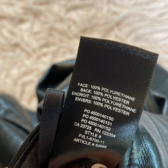 Aritzia Babaton Command Cropped High Rise Faux Leather Pants sz 4 - Picture 8 of 9